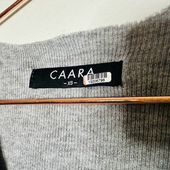 CAARA Women's Light Grey Sweater Knot at Waist Bintu Midi Dress Size Extra Small - Picture 7 of 12